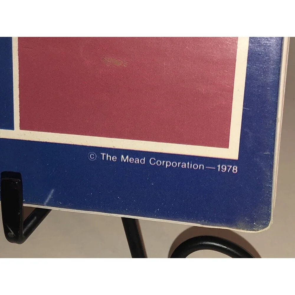 Vintage 70s Mead TIC TAC TOE Game 3-Ring Binder 1978 Metal Hinges 29450